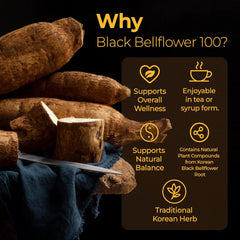 Premium Korean Black Bellflower Root Extract (100g) | 100% Pure Doraji Concentrate for Throat Comfort & Vitality