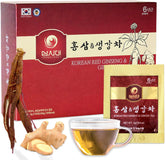 SAMSIDAE Korean Red Ginseng & Ginger Tea (50 Bags) | Supports Energy, Circulation & Digestion