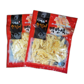 Roasted Dried Soft Squid Snack 3.52oz x 2 Bags – Sliced Korean Squid Jerky with 17.2g Protein