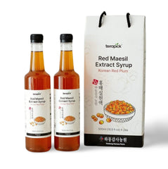TerraPick Korean Red Plum (Maesil) Extract Syrup 500ml x 2 – Sweet & Tangy Korean Plum Concentrate