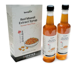 TerraPick Korean Red Plum (Maesil) Extract Syrup 500ml x 2 – Sweet & Tangy Korean Plum Concentrate