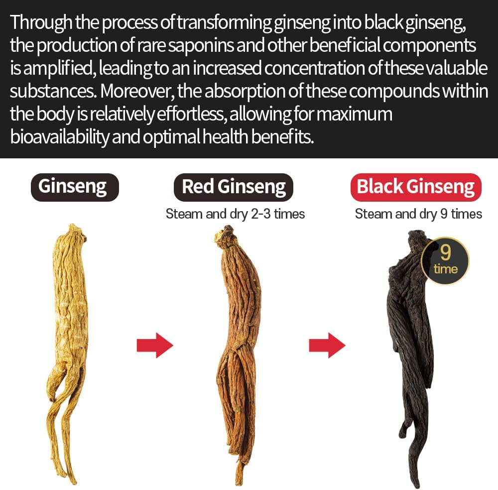 Korean Black Ginseng Honeyed Whole 300g