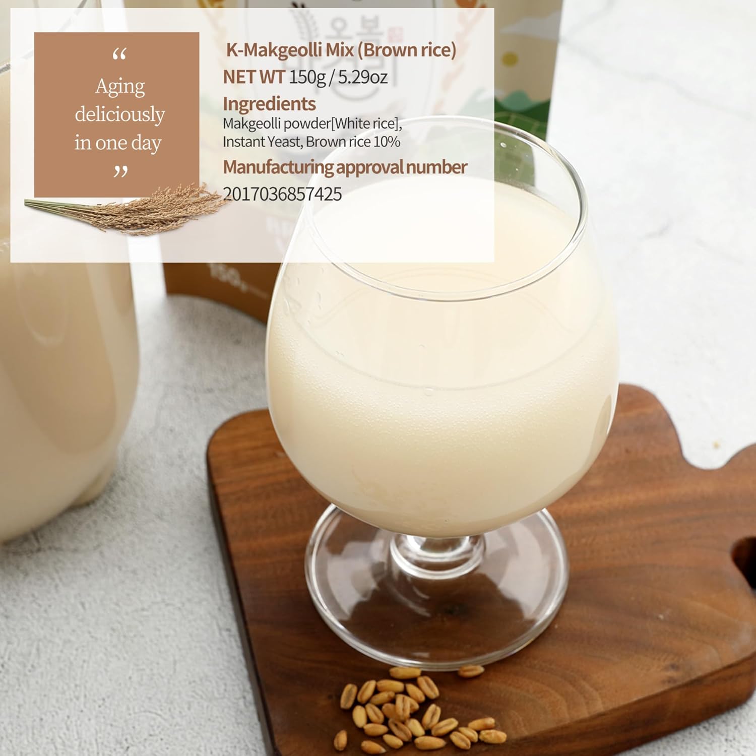 K-Makgeolli DIY Makgeolli Gạo lứt 3 Gói (Không Có Hộp Đựng)