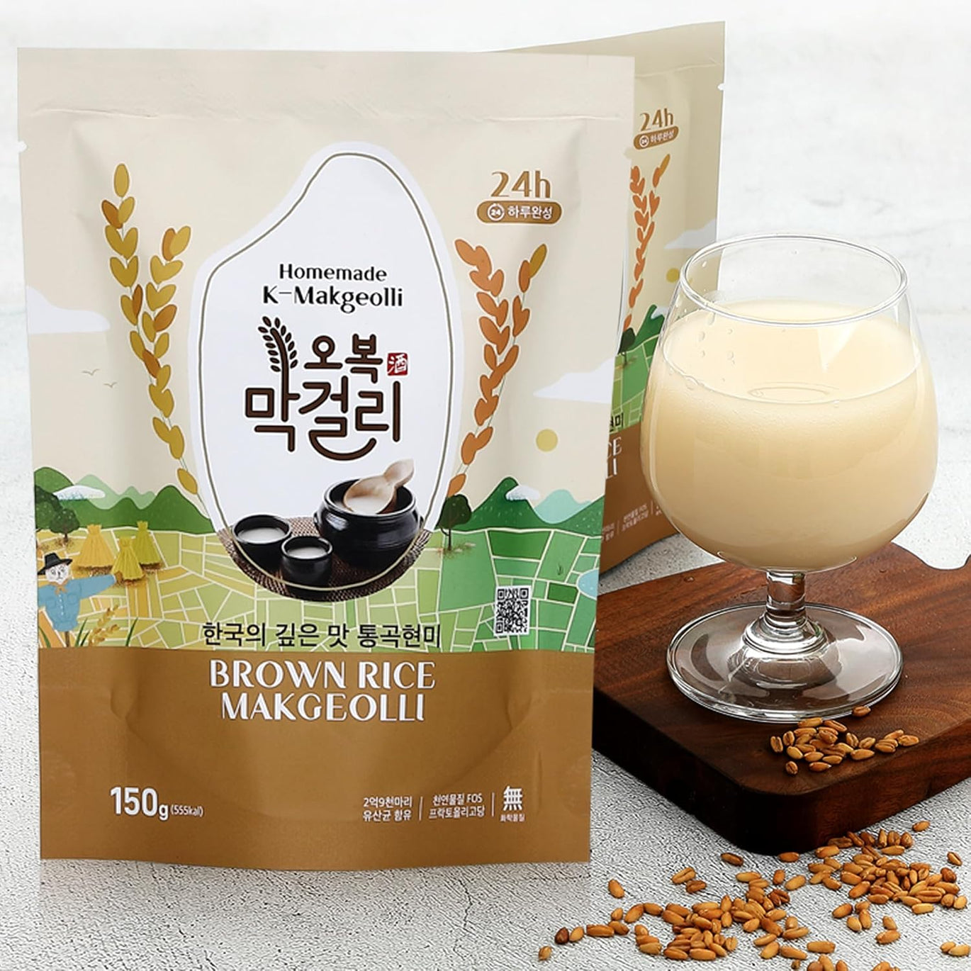 Korean Makgeolli Rice Wine Making Kit - Whole Grain Brown Rice Traditional Liquor Homemade Set - View #4