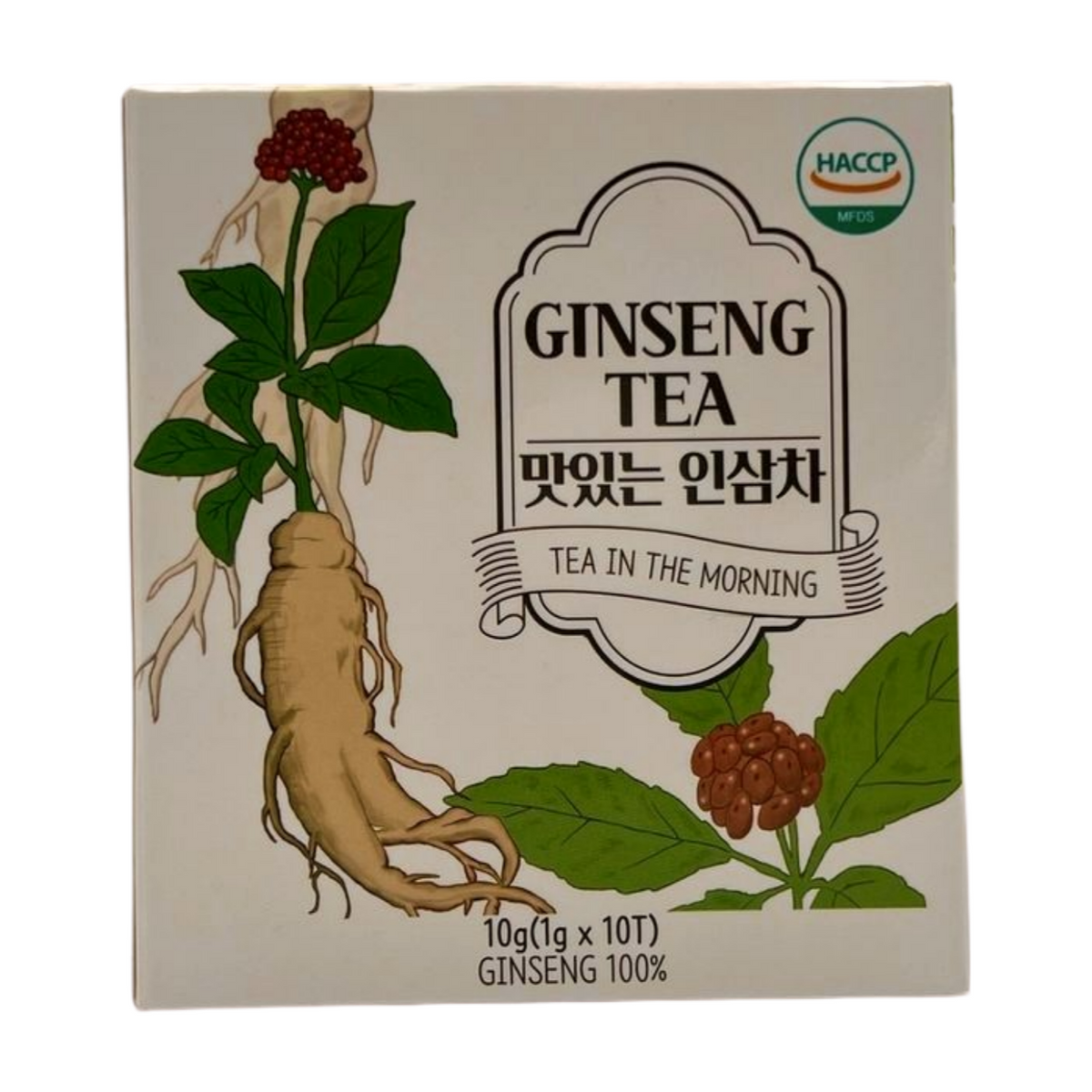 100% Pure Ginseng Tea (10 Eco-Friendly Bags) | Natural Energy & Vitality