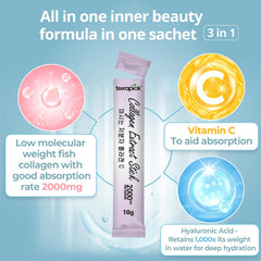 Collagen Extract Stick – Korean Low Molecular Fish Collagen Drink with Pomegranate & Vitamin C