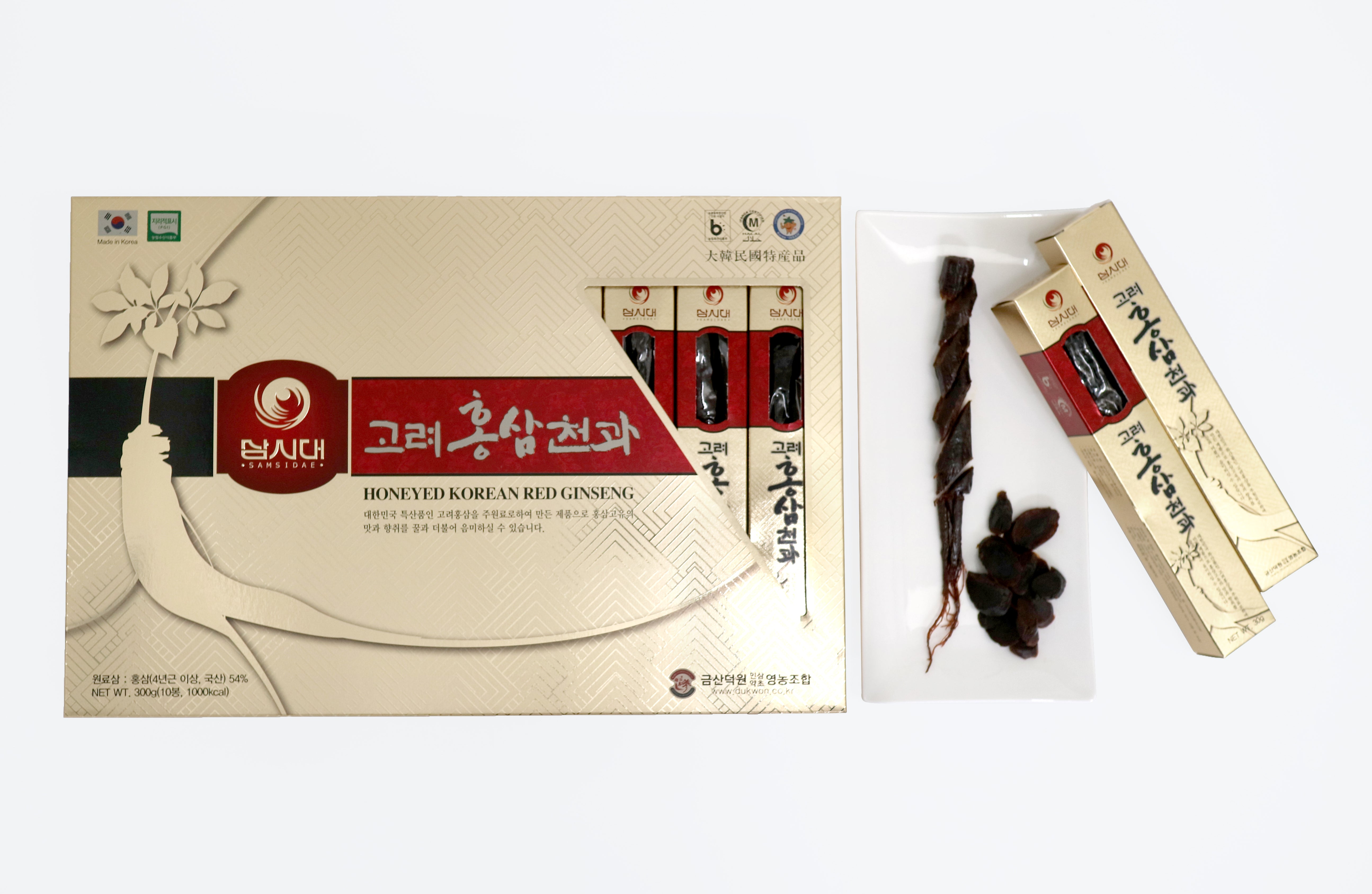 Korean Red Ginseng Honeyed Whole Root 300g